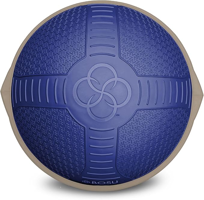 BOSU Nexgen Balance Trainer, Half-Ball Training Equipment, 65 cm Diameter, 300 lb Capacity - Burst-Resistant Stability Exercise Tool w/Non-Slip Base, Includes Hand Pump, Commercial-Grade