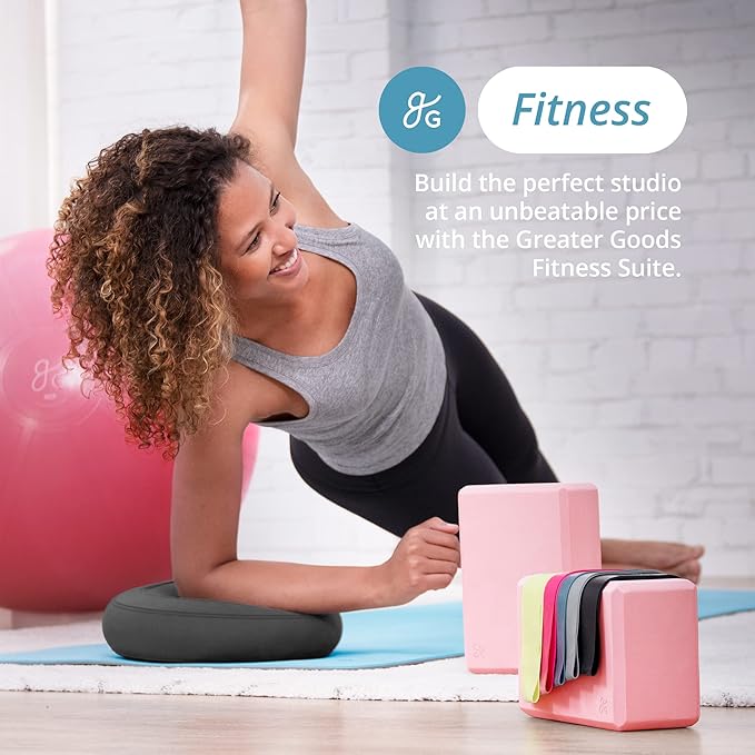 Greater Goods Yoga Ball Anti-Burst Exercise Ball for Pilates, Stability, Pregnancy & Workouts, Includes Pump, in Multiple Sizes and Colors