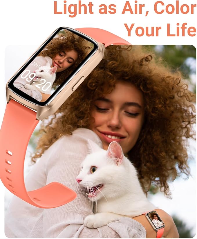Amzhero Health Fitness Tracker with 24/7 Heart Rate, Blood Oxygen, Blood Pressure, Sleep Tracker, 5ATM Waterproof Activity Trackers with Step Tracker, Pedometer (S & L Bands Included)
