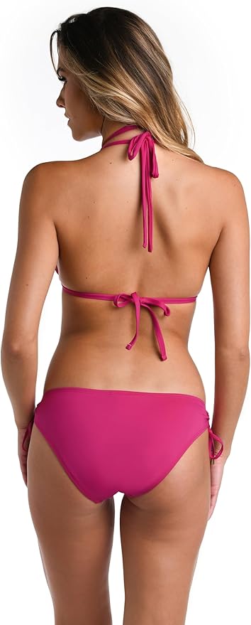 Island Goddess Rouched Halter Bikini Swimsuit Top