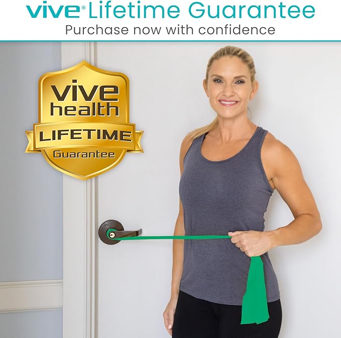 Vive Professional Resistance Bands - 25 Yard Non-Latex Roll for Physical Therapy, Lower and Upper Body Exercise Workout - Straight Elastic for Strength Training, Rehabilitation, Women, Men
