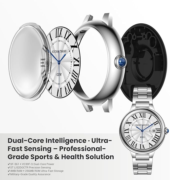 SOUYIE 2026 DA GPT Smart Watch for Women, 1.19" AMOLED Display, AI Customizable Watch Face, Heart Rate, Sleep Monitor, 107 Sports Modes Fitness Tracker, Compatible with iOS & Android
