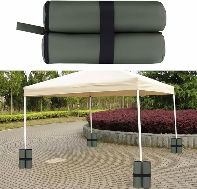 White Sand Bag for Canopy Weights, Heavy Duty Sandbags for 10 x10 12x12 Pop Up Beach Tent Leg, Patio Furniture, Photography Backdrop Stand, Vendor Pergola