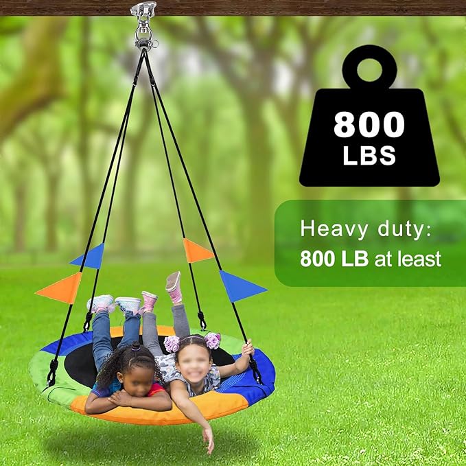 SELEWARE Heavy Duty Swing Hanger with Bearing Swivel 1200 LB Capacity Stainless Steel Swing Hook Ceiling Swing Mount Indoor Outdoor Swing Hardware for Aerial Yoga Silks Hammock Chairs Heavy Bag