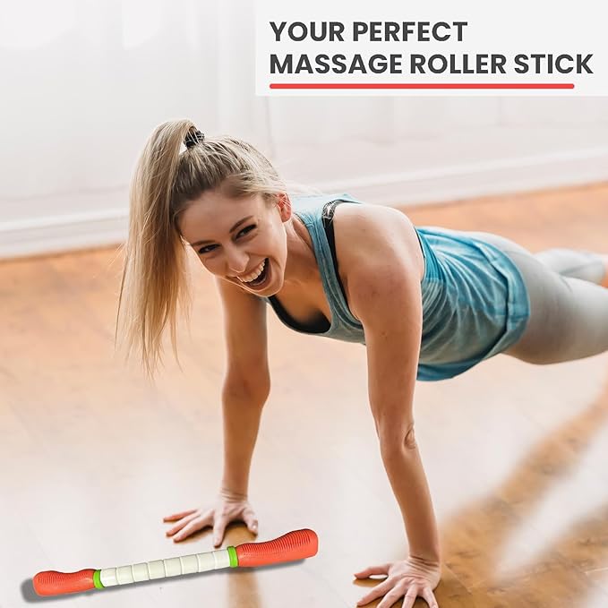 Muscle Roller Stick Ctwctr Massage Roller for Lymphatic Drainage, Cellulite Massager, Leg Massager for Circulation and Pain Relief, Deep Tissue & Trigger Point Massage