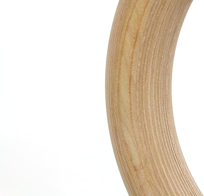 CFF Wood Olympic Rings 1.25" Diameter - 18' Black Extra Wide Numbered Straps