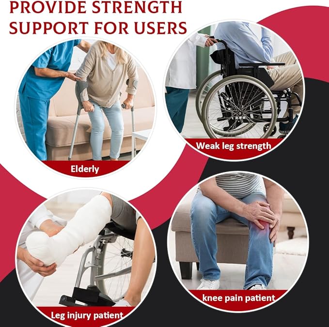 EZ Assistive Gait Belt with Padded Handles & Leg Straps for Seniors, Medical Gate Belt Transfer Belts with Buckle for Elderly Walking (Small)