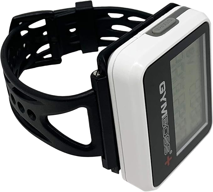 Gymboss Plus Interval Timer and Stopwatch and Gymboss Watchstrap - Bundle (White/Gray)