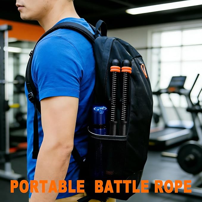 Battle Ropes, for Home Gym, Weighted Cordless Battle Rope, Portable Workout Ropes, Suitable for Low-Impact Cardio Training, Cardio & Muscle Training, Home Gym Equipment for Men & Women