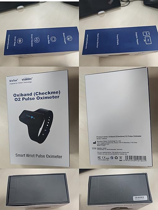 Wellue O2 Pulse Oximeter with Smart Reminder | Blood Oxygen Saturation Monitor for SpO2 and Heart Rate Tracking Continuously, Bluetooth Finger Ring with Free APP &PC Report, Style 1
