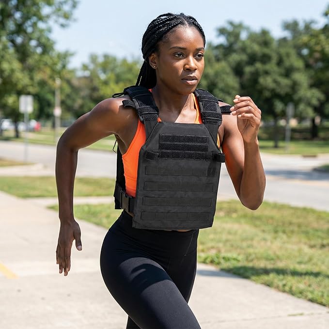 Adjustable Weighted Vest Fitness Sport Training Strength and Endurance Training,Quick Release with Molle for Running,Fitness Workouts