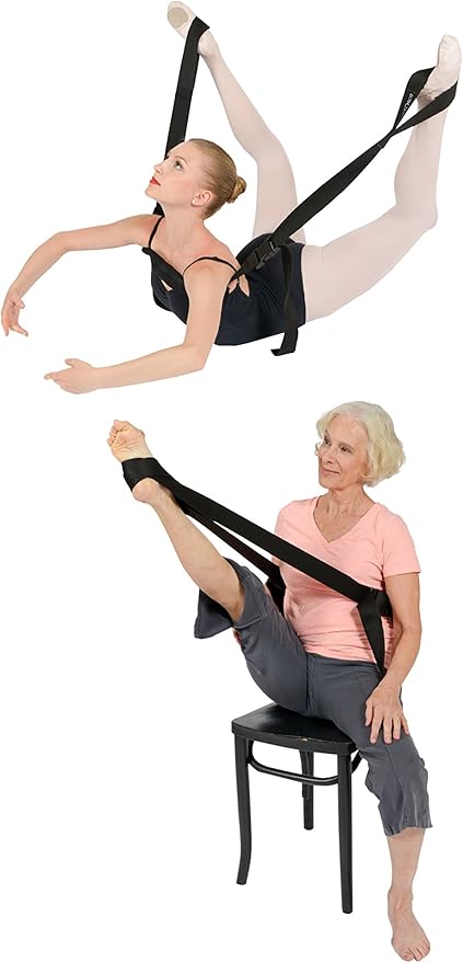 Si-Stretcher Stretching and Flexibility aid for Martial Artists, Dancers, Gymnasts, Cheerleaders, Physical Therapy, Yoga, Pilates & Athletes A Comfortable Stretching Band/Strap