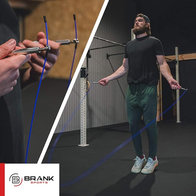 BRANK SPORTS® Pack of 2 Replacement Steel Ropes for all Jump Ropes | Length 12' | 2 Diameters and 7 Colors to Choose From | Replacement Bindings Included | Ideal for Advanced to Double Under