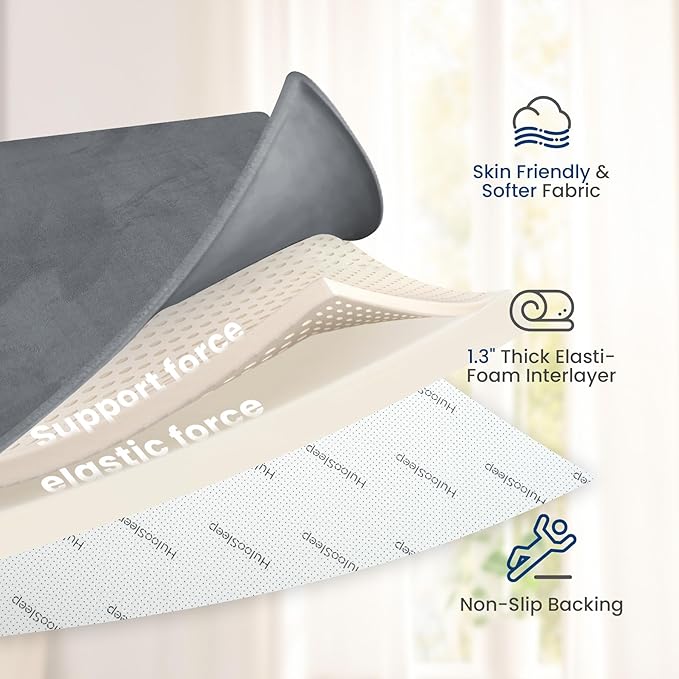 Huloo Sleep Baby Play Mat for Floor,Extra Large 71"×79" Playpen Mat for Toddler,Infant,Kids,1.3" Thick Non-Slip Nursery Rug,Water Repellent Soft Padded Activity Mats for Tummy Time, Crawling,Playroom(Dark Grey)