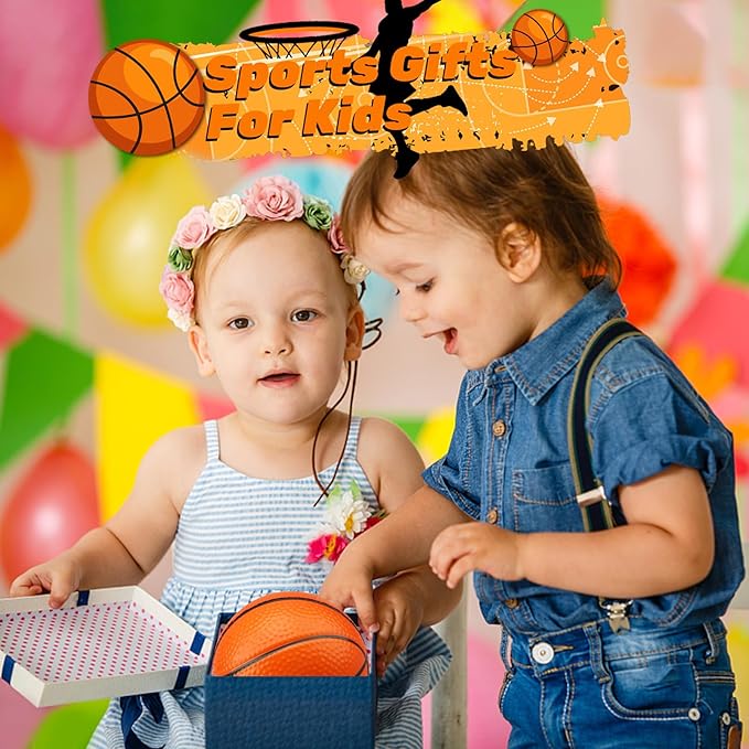 Amarlozn 5" Mini Foam Basketball Set, 3 PCS Orange, Ideal for Kids, Toddlers, Beach, Pool, Indoor & Outdoor Play