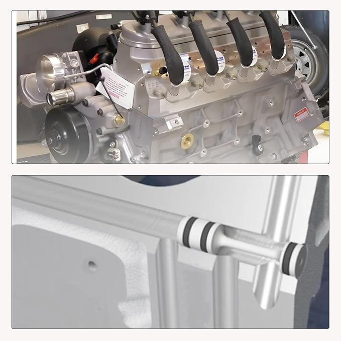 LS Billet Rear Galley Plug Barbell Oil Diverter fits for GM Gen III & IV LS1 LS3 LS2 LQ4 LQ9 LS6 L92 L33 L99 Oil Diverter LS Barbell 6061-T6 Aluminum Alloy Material