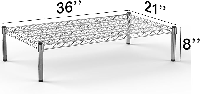 21''W x 36''L x 8''H Chrome Plated Wire Dunnage Rack | Off The Floor Storage