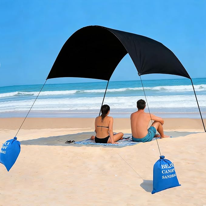 DECOHS 2 Pack Beach Canopy Wind Assist Kit, 20" x 16.5" Breeze Wind Sun Canopy Weights, Beach Shade Accessories Sun Shelter Sandbags Anchor for Fixing Outdoor Shade Tents (Canopy Not Included)