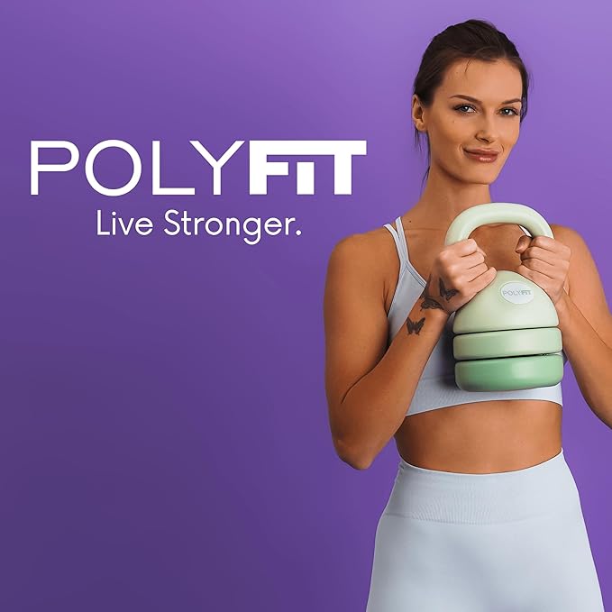 Polyfit Adjustable Kettlebell | 5 lb - 12 lb | Kettlebells Weights Set for Home Gym | Kettle Bell Sets for Women at Home