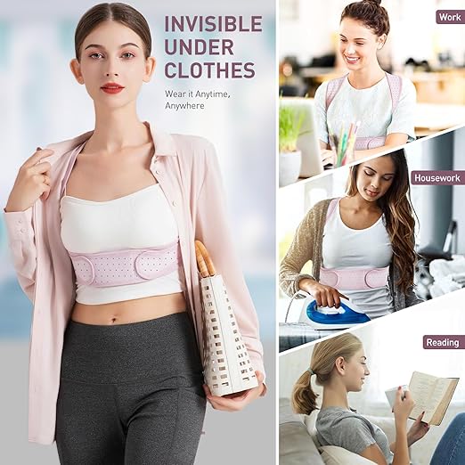 NLNYCT Posture Corrector For Women, Adjustable Back Brace For Posture, Back Posture Corrector Providing Pain Relief From Lumbar, Shoulder,Neck, And Clavicle, Back (L/XL 35-44 Inch)