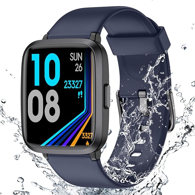 LIVIKEY Fitness Tracker Watch with Heart Rate Monitor, Activity Tracker with Pedometer, Sleep Monitor, Calories & Step Counter, IP68 Waterproof Smart Watches for Women Men Fitness Watch for Sports