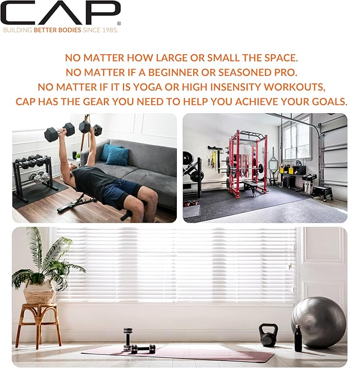 CAP Puzzle Exercise Mats | 1/2” Thick EVA Interlocking Foam Tiles for Home Gym Flooring | Multiple Options