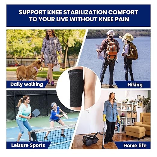 Galvaran Compression Knee Brace for Women & Men – Knee Support Sleeve for ACL, MCL, Meniscus Pain Relief, Joint Swelling & Injury Recovery | Skin-Friendly Anti-Slip Design | Daily Use & Sports