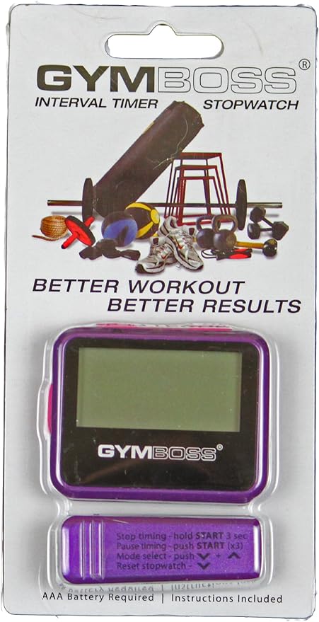 Gymboss Interval Timer and Stopwatch - Violet/Pink Metallic Gloss