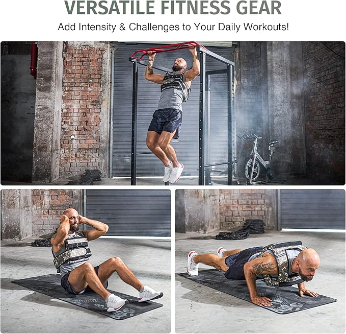 ZELUS Weighted Vest, 20lb/23lb/30lb/45lb/60lb Vest Adjustable Weights for Exercise, Weight Vest for Men, Workout Vest for Home Workouts Cardio Strength Training Weight Loss