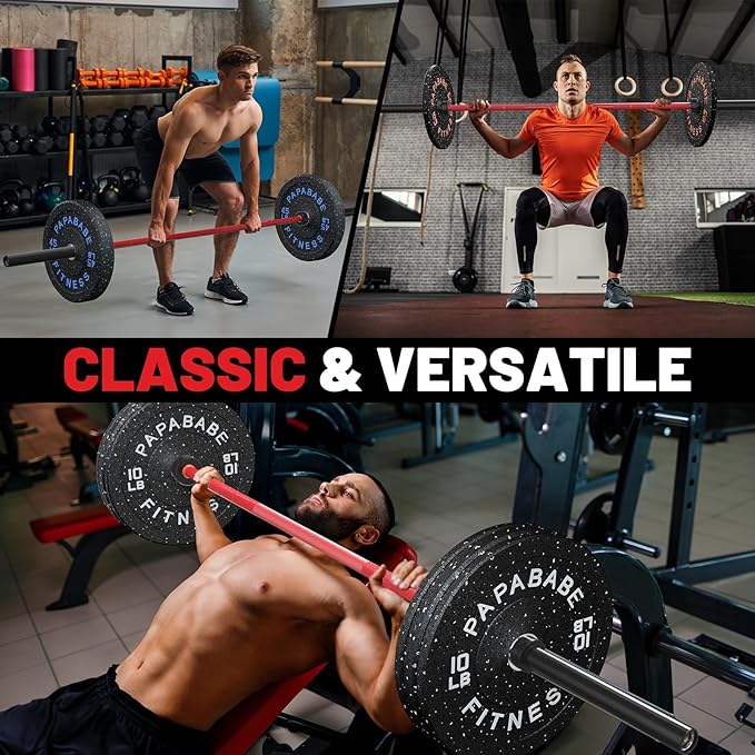 7FT Olympic Barbell 45 lb Barbell 2 INCH 1000lbs/1500lbs Capacity Olympic Bar with Moderate Knurling For Squats Curls Deadlifts