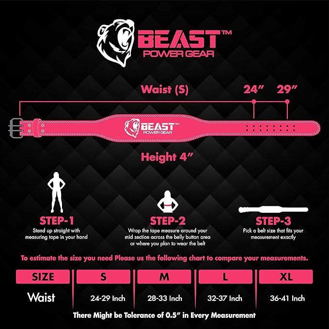 Weight Lifting Belt - 4” Genuine Leather Belts Padded Lower Back Support for Gym Bodybuilding Squat Deadlift Weightlifting Cross Strength Training Men Women Free Wrist Wrap
