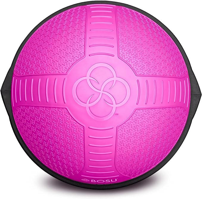 BOSU Nexgen Balance Trainer, Half-Ball Training Equipment, 65 cm Diameter, 300 lb Capacity - Burst-Resistant Stability Exercise Tool w/Non-Slip Base, Includes Hand Pump, Commercial-Grade