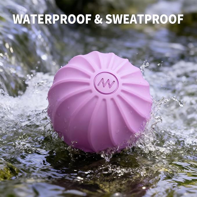 2.3" Mini Electric Vibrating Massage Ball, 10-Speed Vibrating Foam Roller for Relieving Muscle Tension & Soreness, and Promoting Blood Circulation Before & After Exercise (Purple)