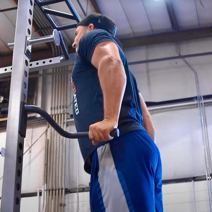 Valor Fitness Power Rack Dip Handle Attachments with Multiple Fits - Options Compatible with 2" & 2.5" Uprights and 3" Rigs with 1" Hole - Strength Training Accessory