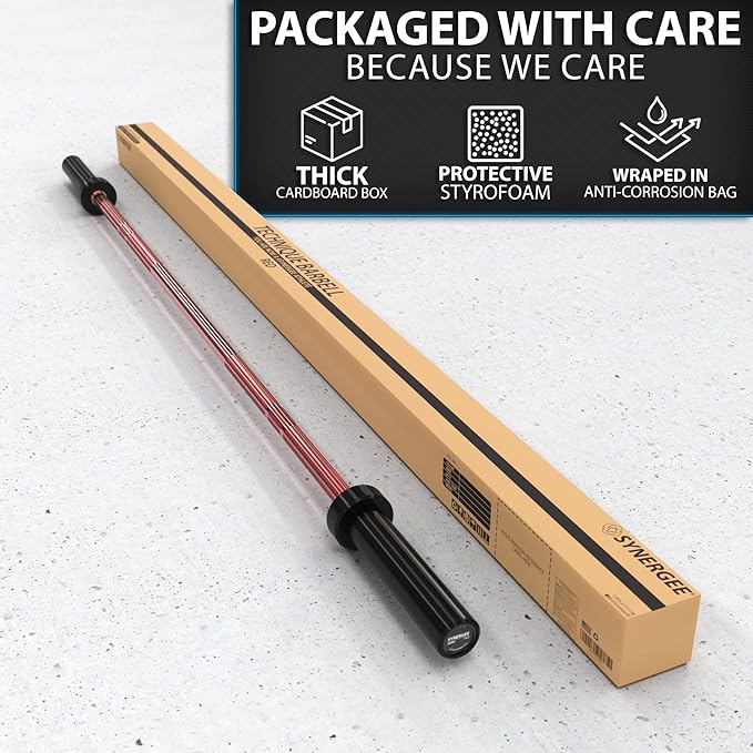 Synergee 15lb Technique Barbell Aluminum Bar for Form & Technique Training for Power & Olympic Lifting.