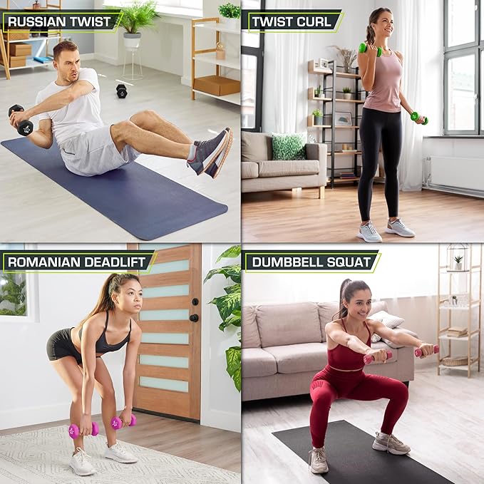 ProsourceFit Neoprene Dumbbell Coated for Non-Slip Grip