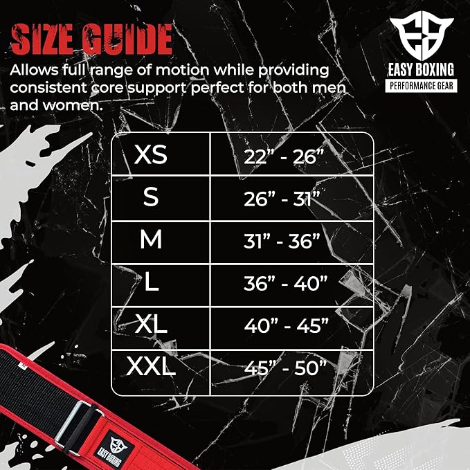 Weight Lifting Belt, Nylon Web, 4 Inch Width, Buckle Closure, for Squats, Deadlifts, Olympic Training, Bodybuilding, Cross-Training Workouts