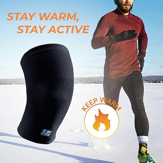 LP 647 Knee Braces For Arthritis Pain, Knee Pain Relief, Injury Recovery - Knee Sleeve For Weightlifting, Basketball, Hiking, Biking, Running, For Men Women (Black, S, 2 Pack)