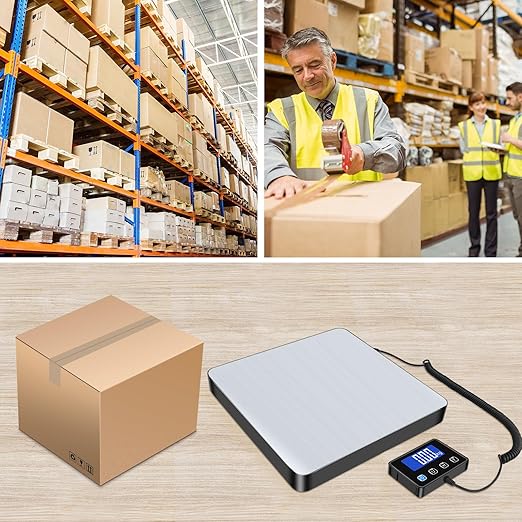 KUAIVO Shipping Scale, 440lb/0.35oz High Accurate Digital Postal Scale with Hold/Tare Function, Shipping Scale for Small Business, Packages, Luggage, Home Use, Battery & Charging Cable Include