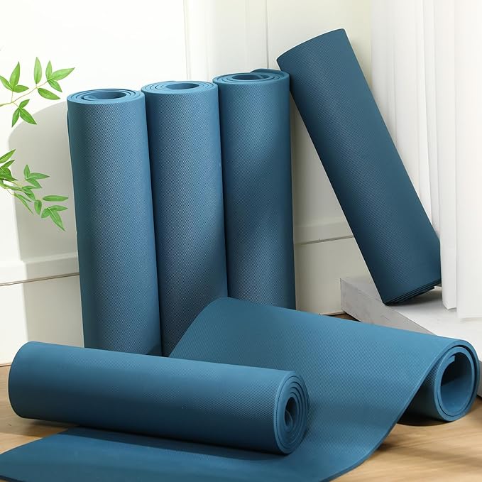 Timgle 6 Pcs 10mm Thick Yoga Mat Bulk 68 x 24 Inches Anti-slip Tear-resistant Exercise Mat Adult Gym Mats for Fitness, Stretching, Workout and Studio, Outdoor Yoga, Pilates