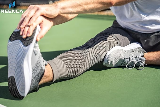 NEENCA Compression Leg Sleeve - Long Knee Sleeve, Ultra-thin Leg Sleeve with Graphene Ions Infused Fabric for Knee Pain Relief, Swelling, Arthritis, Poor Circulation, Runner, Sports - FSA/HSA Approved