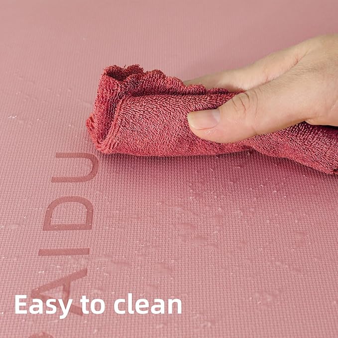 PAIDU Yoga Mat Non Slip Anti-tear,extra thick-2/5 inch(10MM)High Resiliency Professional POE Yoga Mats for Women Men Kids,72"x24"inch,Workout, Yoga, Pilates and Floor Exercise, with Carrier Strap