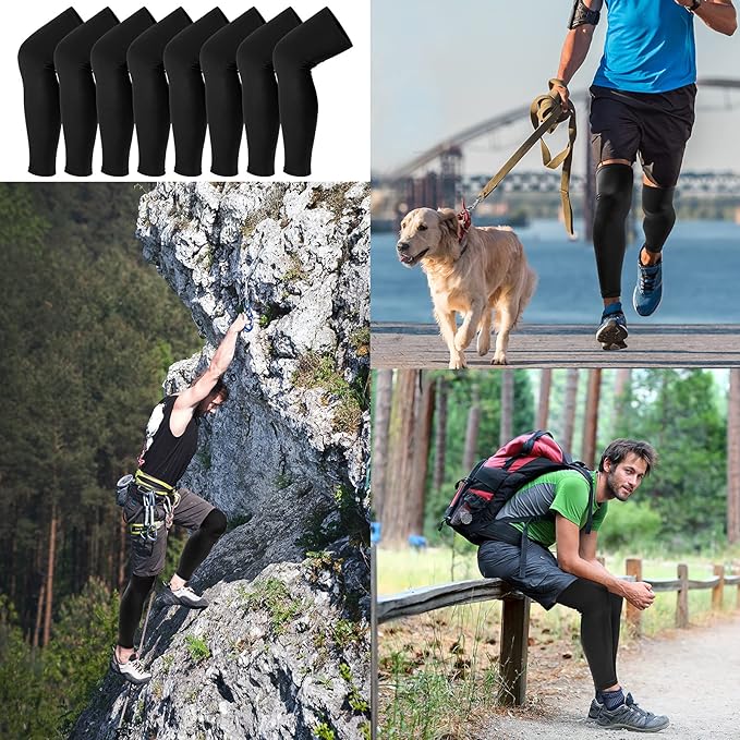 Tatuo Leg Sleeves Compression Long Knee Sleeve UV Protect for Men Women Sport Basketball Football
