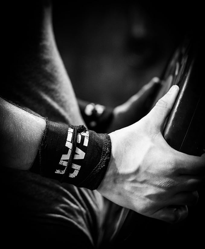 Wrist Wraps for Powerlifting, Strength Training, Bodybuilding, Cross Training, Olympic Weightlifting, Yoga Support - One Size Fits All