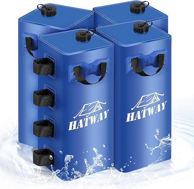 Hatway Canopy Water Weight Bag,220 LBS Water Tent Weights Set of 4 Leg Weights for Pop Up Canopy,Gazebo,Canopies,Tent-4 * 25L-Blue