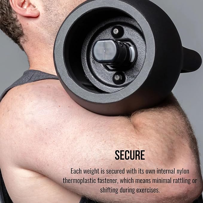 Rep Fitness Adjustable Kettlebell | Weight Set for Home Gym | Strength Training Equipment for Men & Women | Compact Steel Bell with Ergonomic Handle | 20–40 lb (9–18 kg) Variable Options