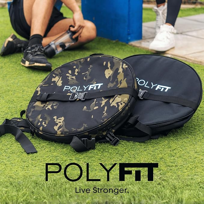 Polyfit PL8 Backpack for Olympic Weight Plates - Weighted Backpack for Strength Training, Rucking, and Gym Workouts - OD GREEN