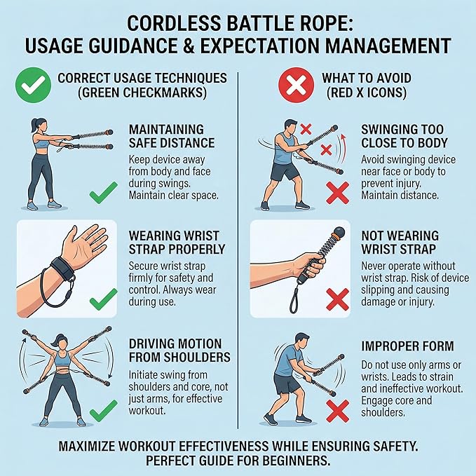 Ropeless Battle Ropes for Home Gym, Portable Weighted Cordless Battle Ropes Sticks, Adjustable Weight Workout and Exercise Rope Equipment for Men Women Home Office and Travel Training, Black