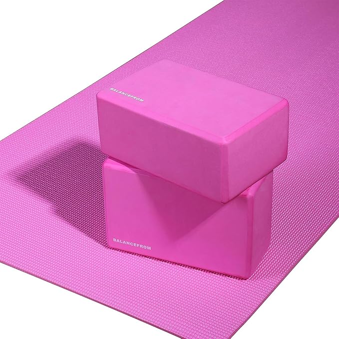 Fitvids All Purpose 1/4-Inch High Density Anti-Tear Exercise Yoga Mat with Carrying Strap, Multiple Colors