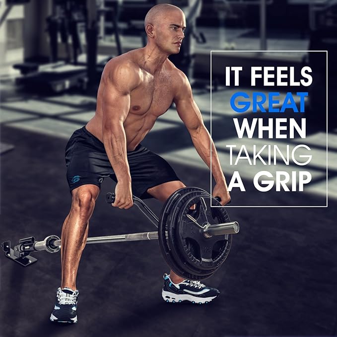 Yes4All Exercise Machine Adjustable T Bar Row Attachment, D Row Handle/Landmine Handle Attachment with Textured Rubber Handles